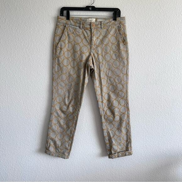 Chino by Anthropologie Relaxed Circle-Embroidered Chino Pants - Picture 2 of 13